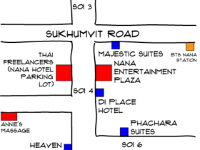 推荐5个曼谷红灯区Nana广场最近的GF酒店
